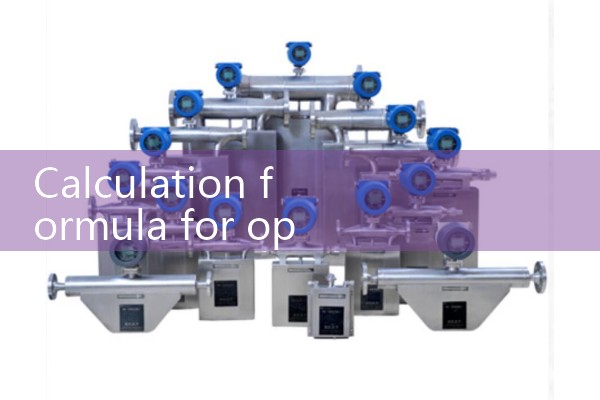 Calculation formula for open channel flow